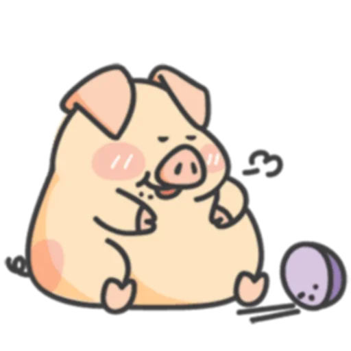🍽 Стикер «PIGPIG & GuaGua Prt.1-2 (FULL) [英文]» для Telegram