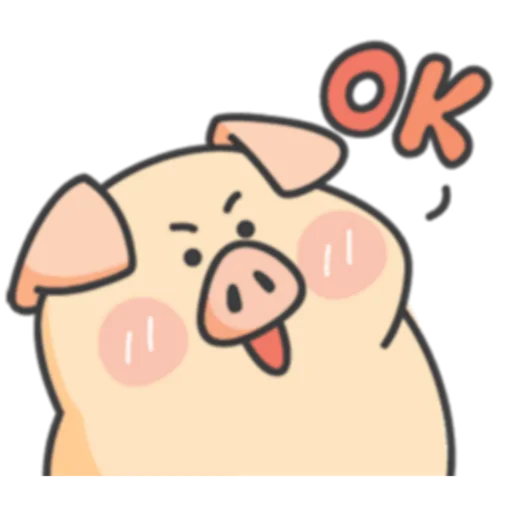 👌 Стикер «PIGPIG & GuaGua Prt.1-2 (FULL) [英文]» для Telegram