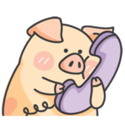 ☎️ Стикер «PIGPIG & GuaGua Prt.1-2 (FULL) [英文]» для Telegram