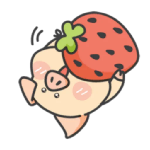 🍓 Стикер «PIGPIG & GuaGua Prt.1-2 (FULL) [英文]» для Telegram