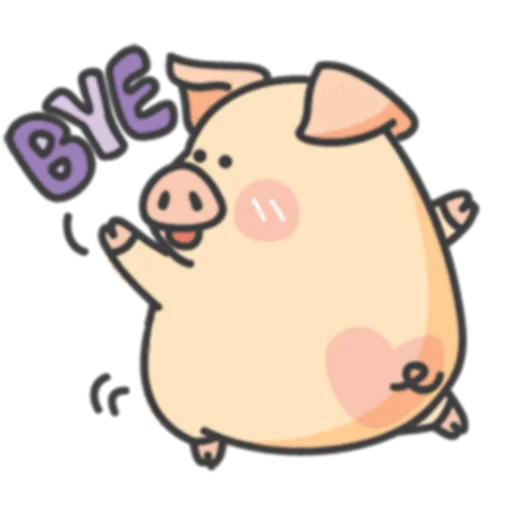 👋 Стикер «PIGPIG & GuaGua Prt.1-2 (FULL) [英文]» для Telegram