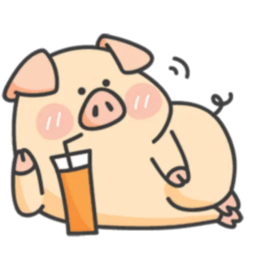 🍸 Стикер «PIGPIG & GuaGua Prt.1-2 (FULL) [英文]» для Telegram