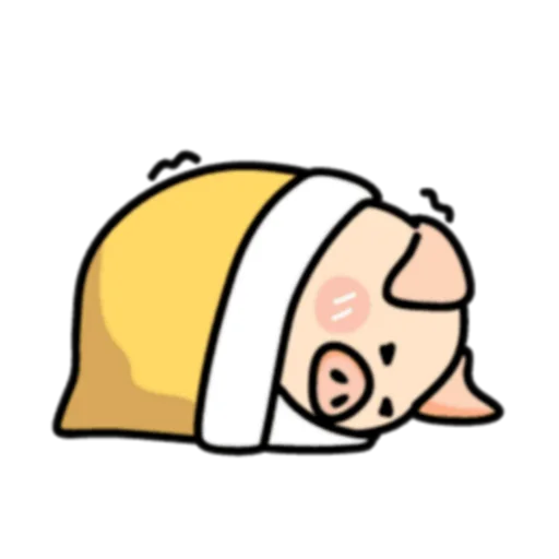 💤 Стикер «PIGPIG & GuaGua Prt.1-2 (FULL) [英文]» для Telegram