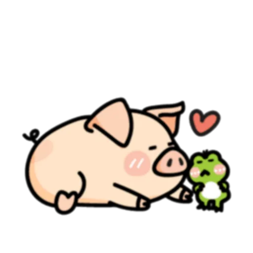 ☺ Стикер «PIGPIG & GuaGua Prt.1-2 (FULL) [英文]» для Telegram