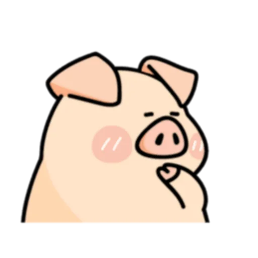 🤔 Стикер «PIGPIG & GuaGua Prt.1-2 (FULL) [英文]» для Telegram
