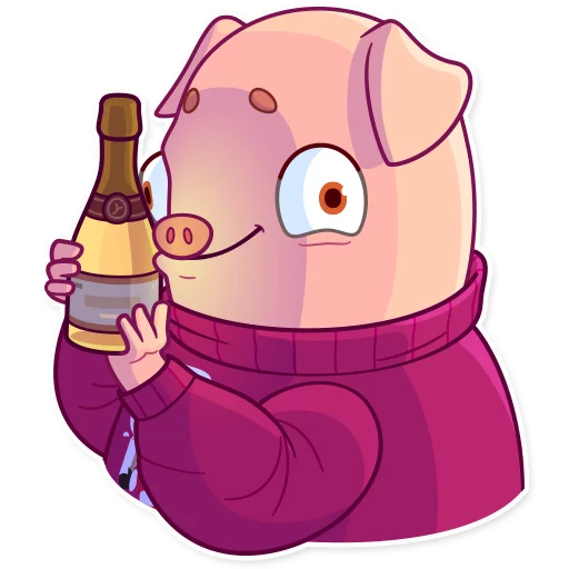 🍾 Стикер «Mr. Piggy» для Telegram
