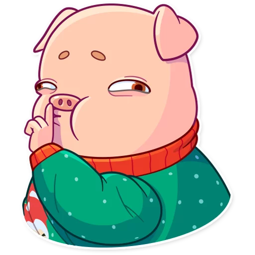 🤫 Стикер «Mr. Piggy» для Telegram