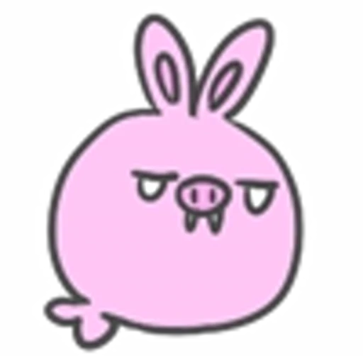 😐 Эмодзи «Pig Rabbit Walrus» для Telegram