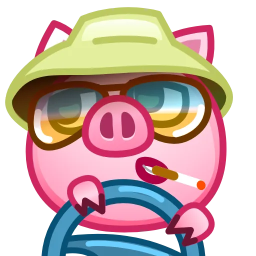 🛻 Стикер «Pig stickers» для Telegram