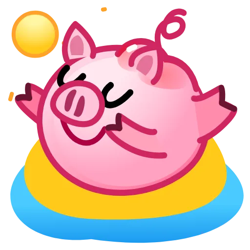 🏖 Стикер «Pig stickers» для Telegram