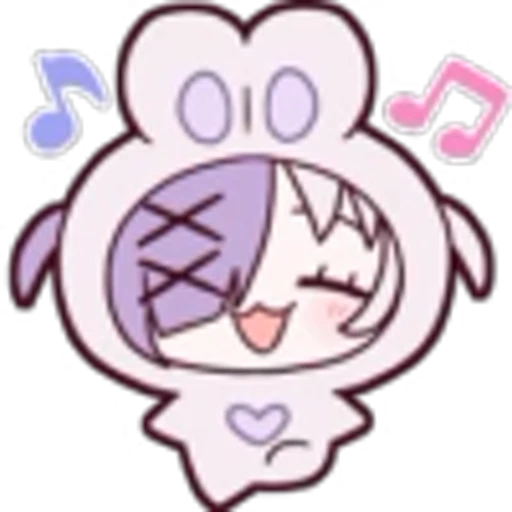 🎶 Эмодзи «Pigtails Girl» для Telegram
