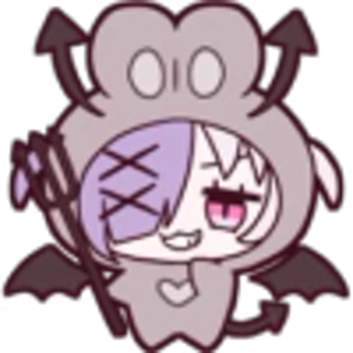 😈 Эмодзи «Pigtails Girl» для Telegram