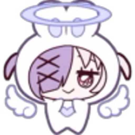 😇 Эмодзи «Pigtails Girl» для Telegram