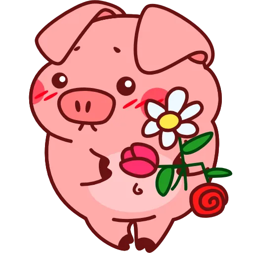 Стикер 29 💝 Свин Валера