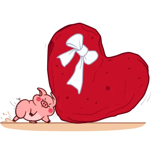 Стикер 8 💝 Свин Валера