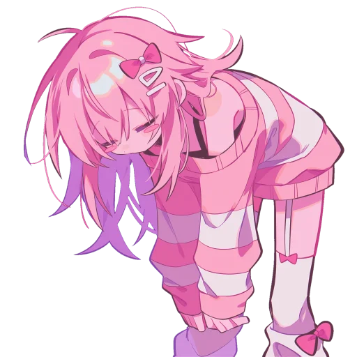 💕 Стикер «Pink girl» для Telegram