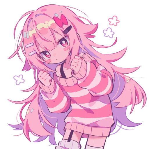 💕 Стикер «Pink girl» для Telegram