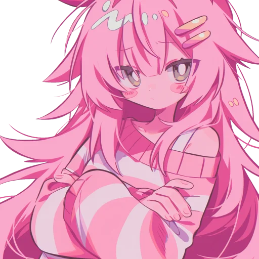 💕 Стикер «Pink girl» для Telegram