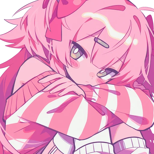 💕 Стикер «Pink girl» для Telegram