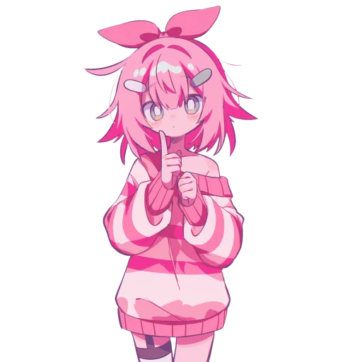 💕 Стикер «Pink girl» для Telegram