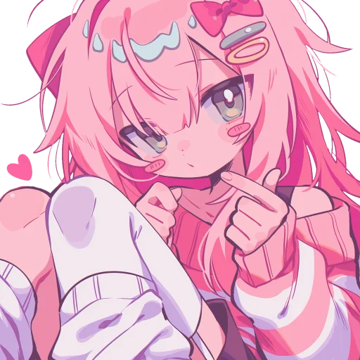 💕 Стикер «Pink girl» для Telegram