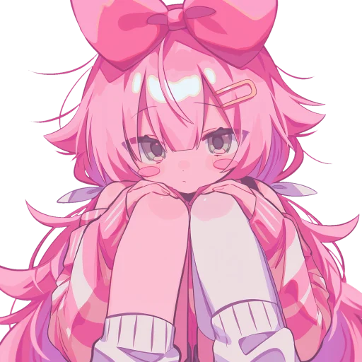 💕 Стикер «Pink girl» для Telegram