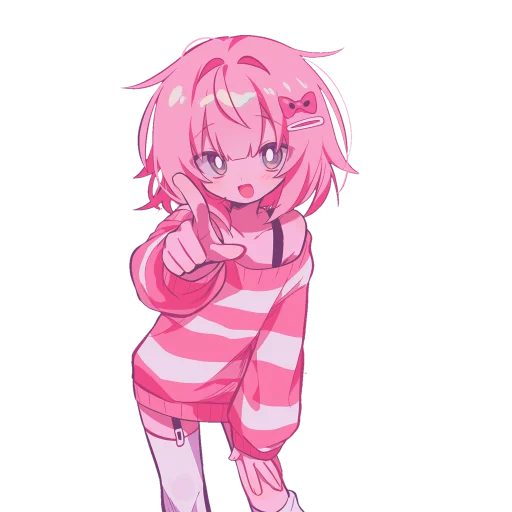 💕 Стикер «Pink girl» для Telegram