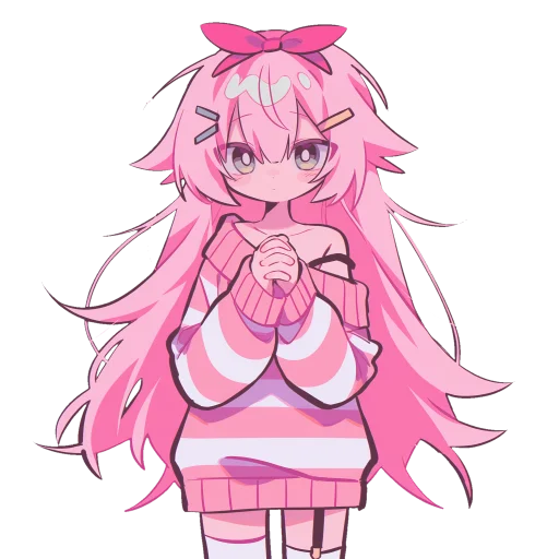 💕 Стикер «Pink girl» для Telegram