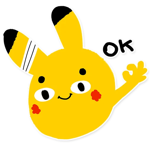 👌 Стикер «Pikachu loves Cookie» для Telegram
