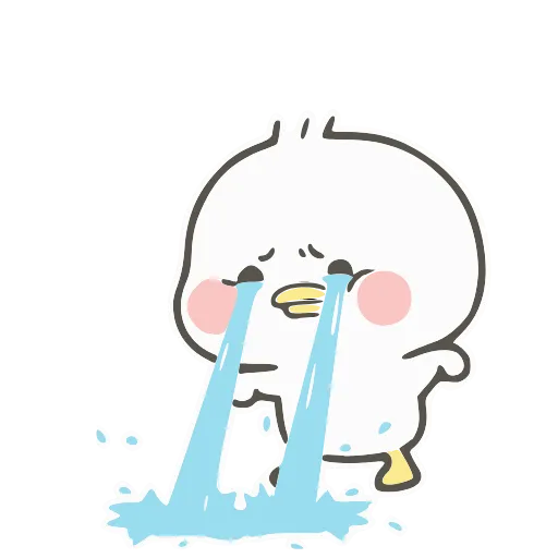 😭 Стикер «小鸭皮卡-» для Telegram