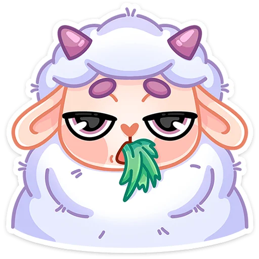 😒 Стикер «Овечка Пильви» для Telegram