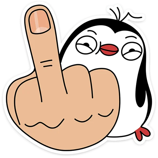 🖕 Стикер «Пингвин Пинг» для Telegram