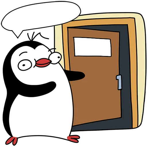 🚪 Стикер «Пингвин Пинг Без Текста» для Telegram