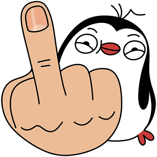 🖕 Стикер «Пингвин Пинг Без Текста» для Telegram