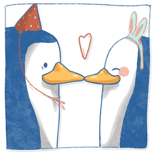 👩‍❤️‍👨 Стикер «Pinguinki» для Telegram