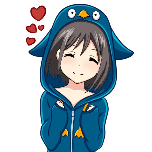 ❤ Стикер «Пингви-тян» для Telegram