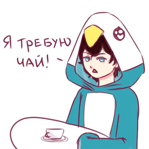 🍵 Стикер «Пингвиня» для Telegram