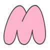 🙂 Эмодзи «Розовые мечты - буквы и значки» для Telegram