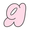🥸 Эмодзи «Розовые мечты - буквы и значки» для Telegram