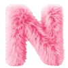 🩷 Эмодзи «pink fluffy letters» для Telegram