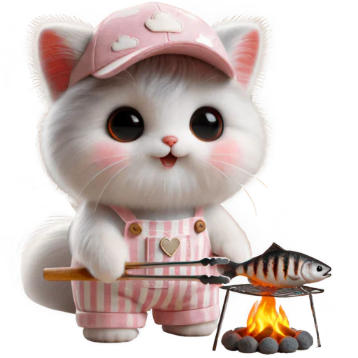 🍗 Стикер «Розовый котенок» для Telegram