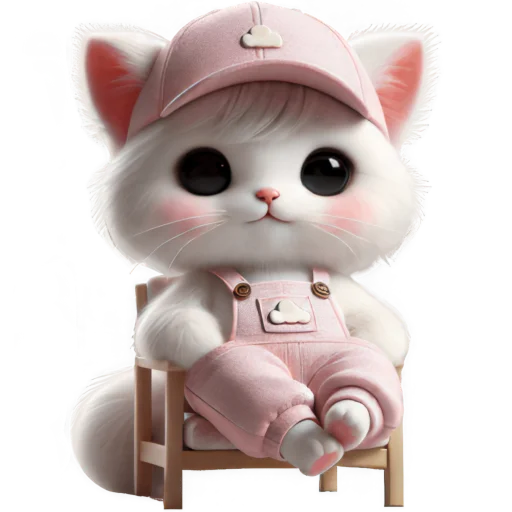 ☺️ Стикер «Розовый котенок» для Telegram