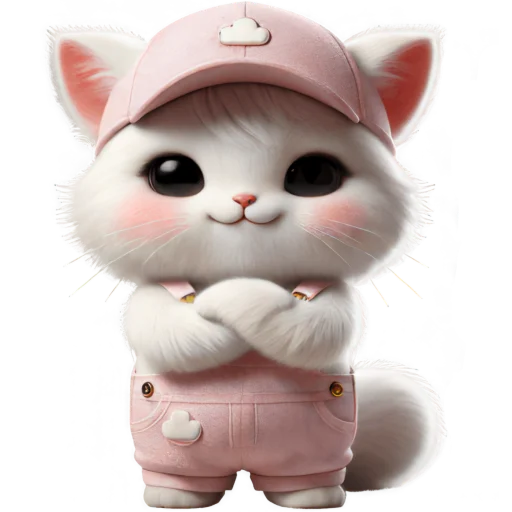 😎 Стикер «Розовый котенок» для Telegram