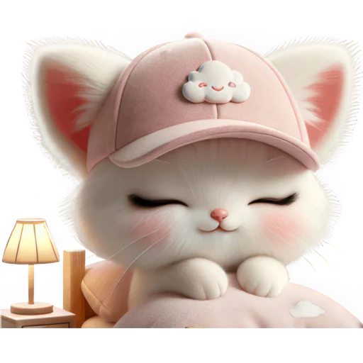 🥱 Стикер «Розовый котенок» для Telegram