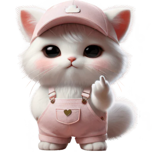 👈 Стикер «Розовый котенок» для Telegram