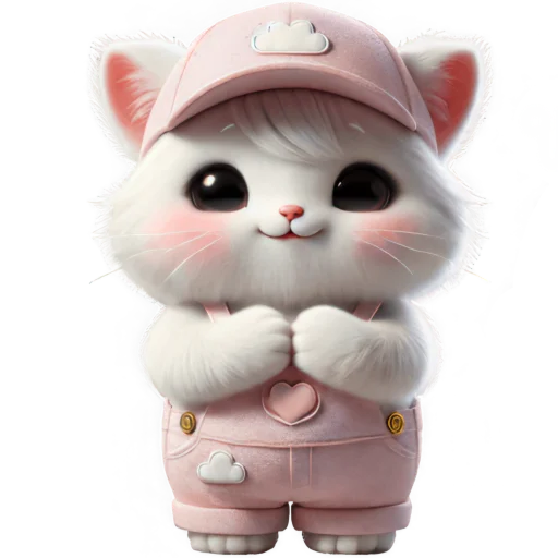 🥹 Стикер «Розовый котенок» для Telegram