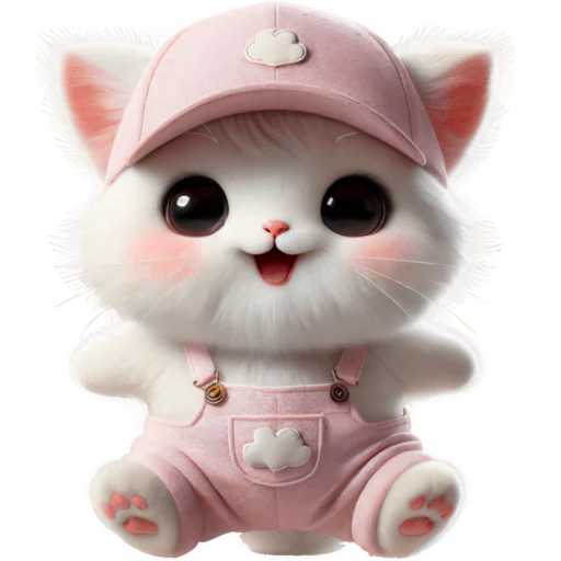 🤩 Стикер «Розовый котенок» для Telegram