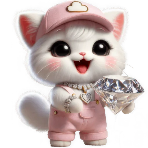 💎 Стикер «Розовый котенок» для Telegram