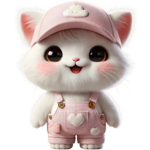 😀 Стикер «Розовый котенок» для Telegram