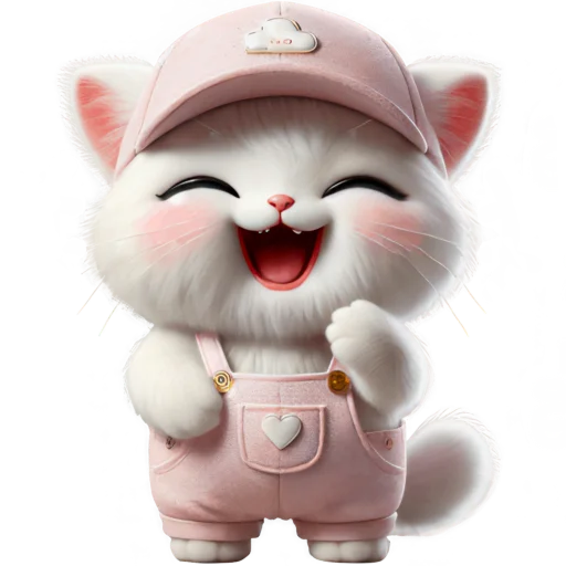 🤣 Стикер «Розовый котенок» для Telegram